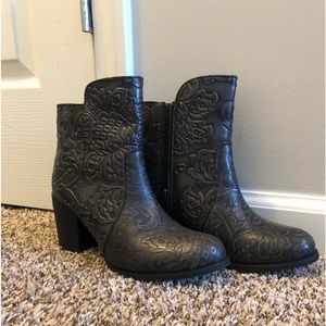 Genuine Leather Black Booties!!!  Size 8.5